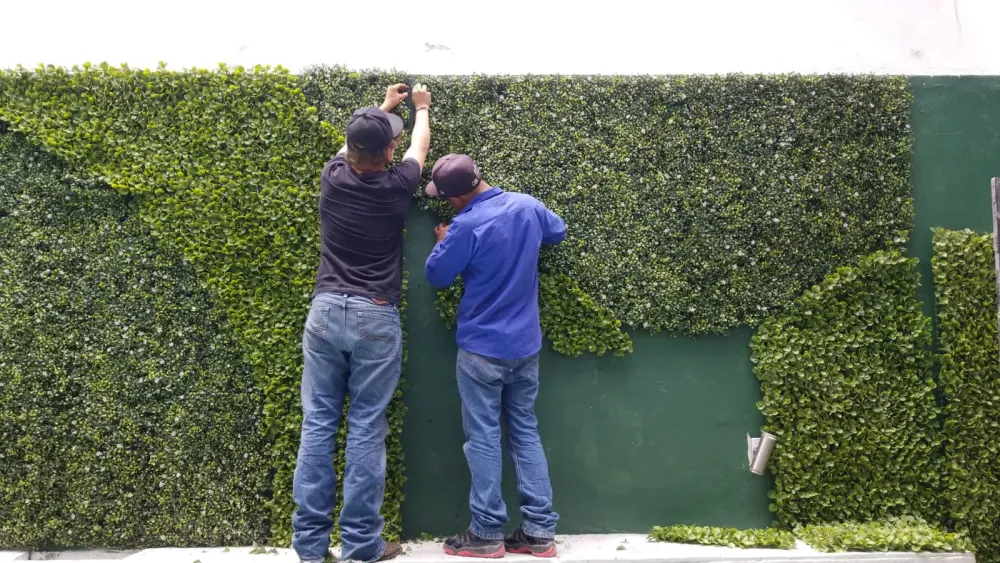 Instalación de muro verde